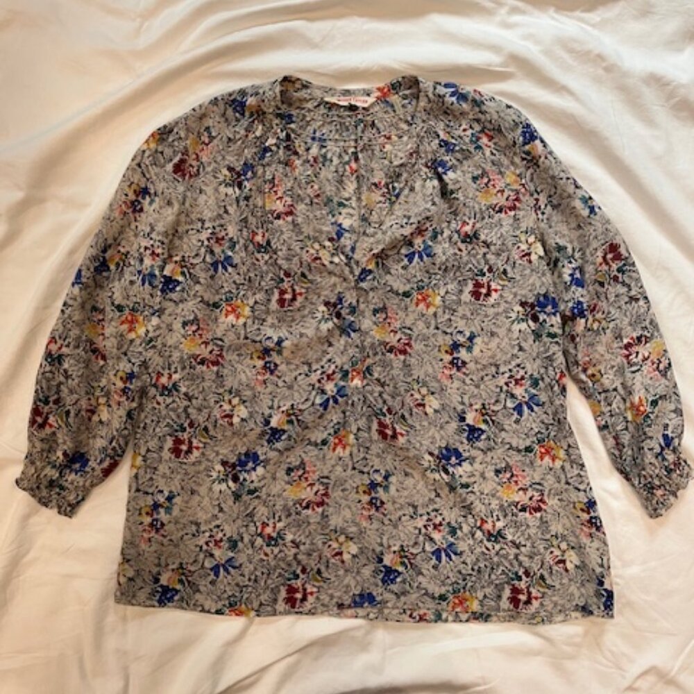 Rebecca Taylor Floral 3/4 Sleeve Blouse, 2